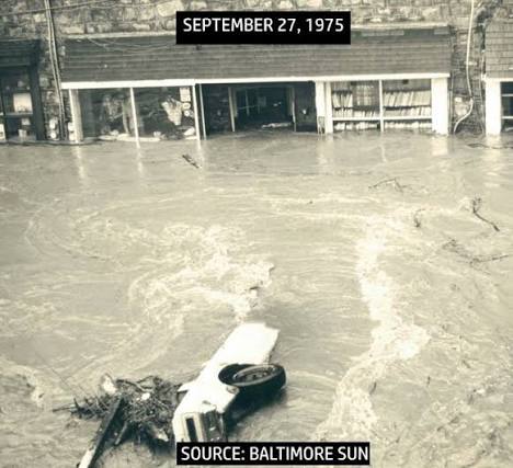 Buildings were completely under water