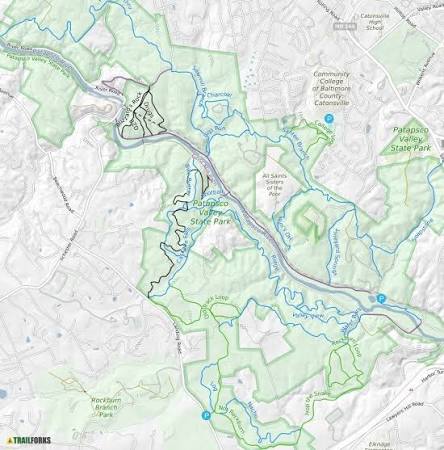 Map of Patapsco Valley State Park