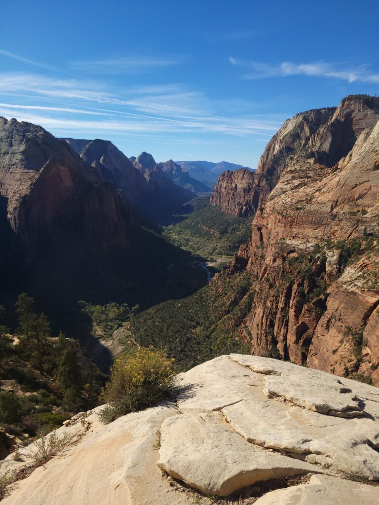 View from the top of Angels Landing.