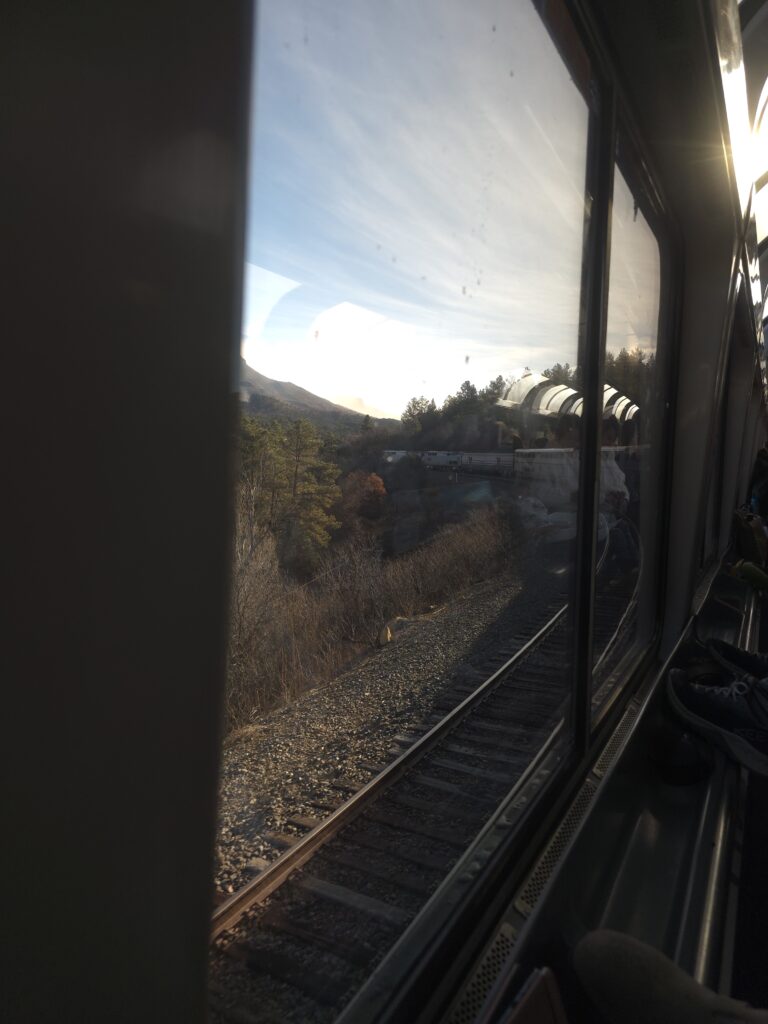 Travel is much more peaceful and scenic on the train